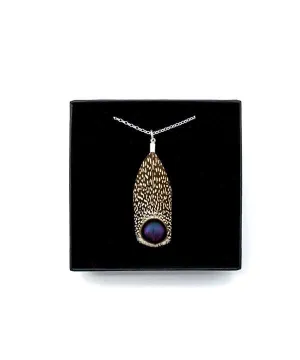 Peacock-Pheasant Feather Necklace