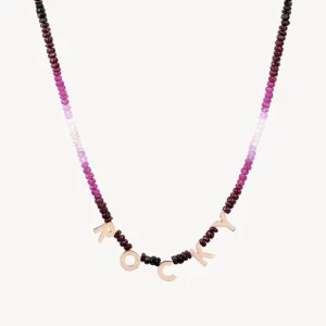 Personalised Gold Letter Beaded Necklace