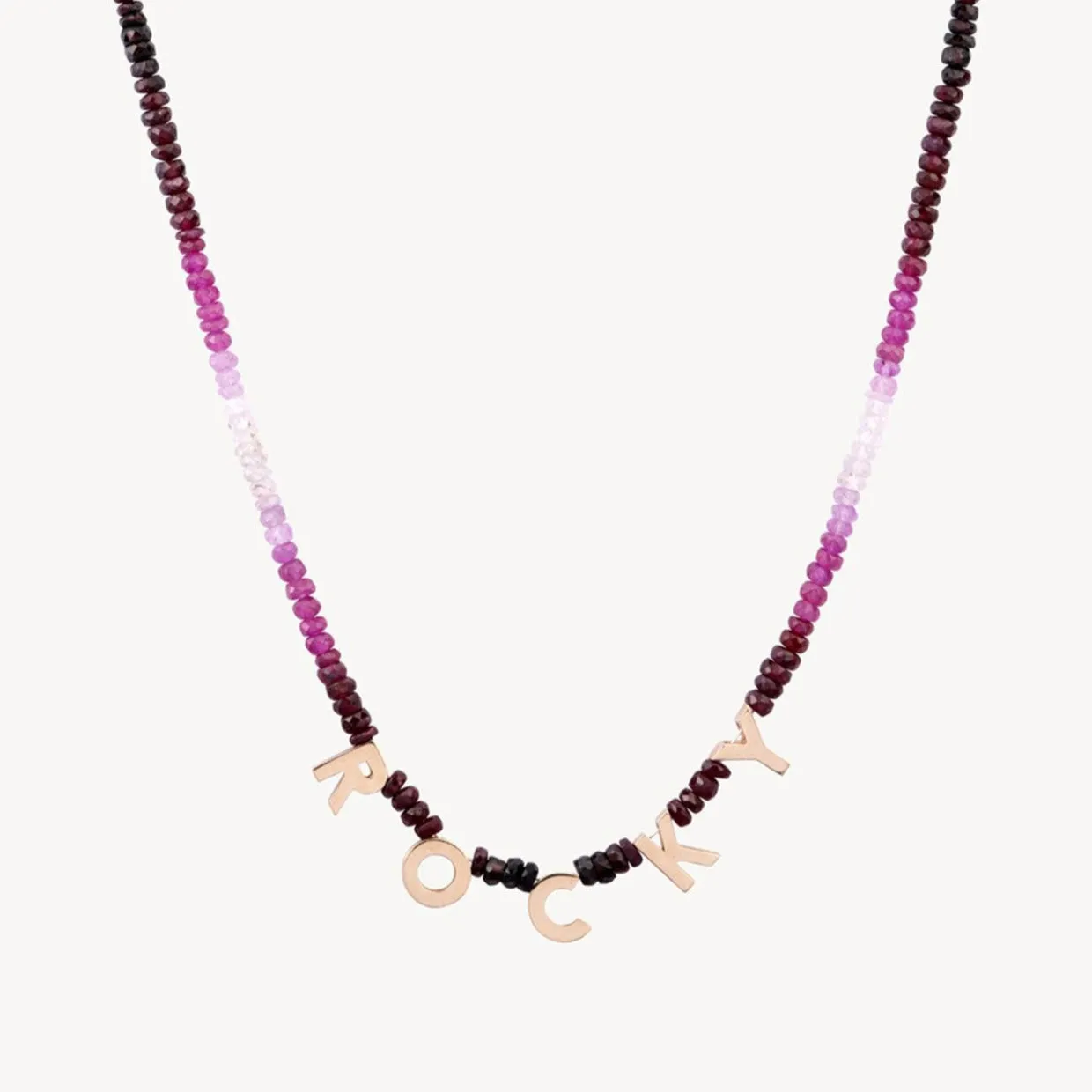 Personalised Gold Letter Beaded Necklace