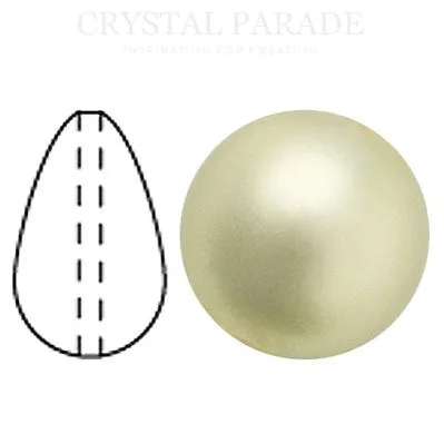 Preciosa Crystal Nacre Pear Drop Pearl Light Green