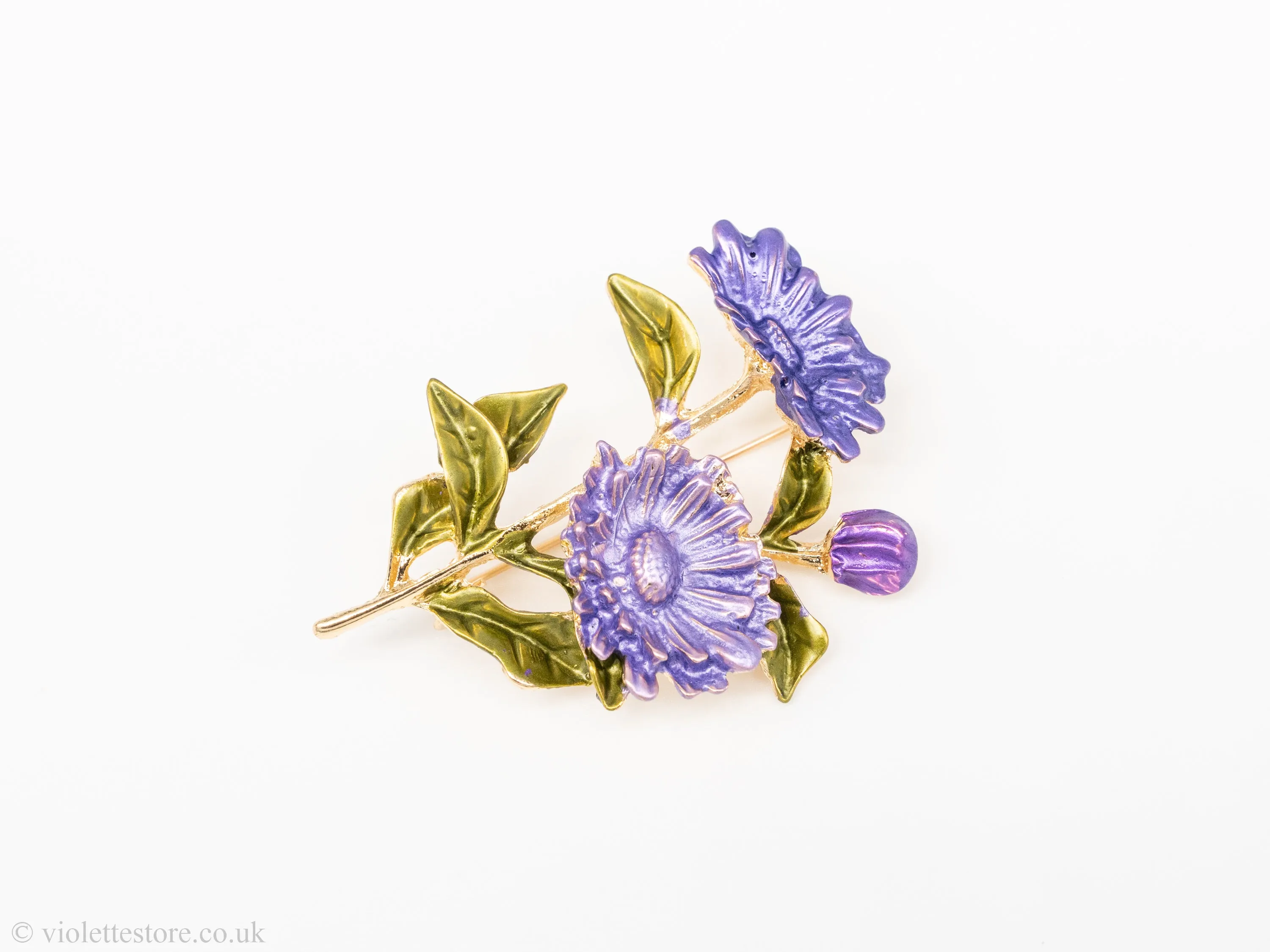 Purple Flower Woman Brooch
