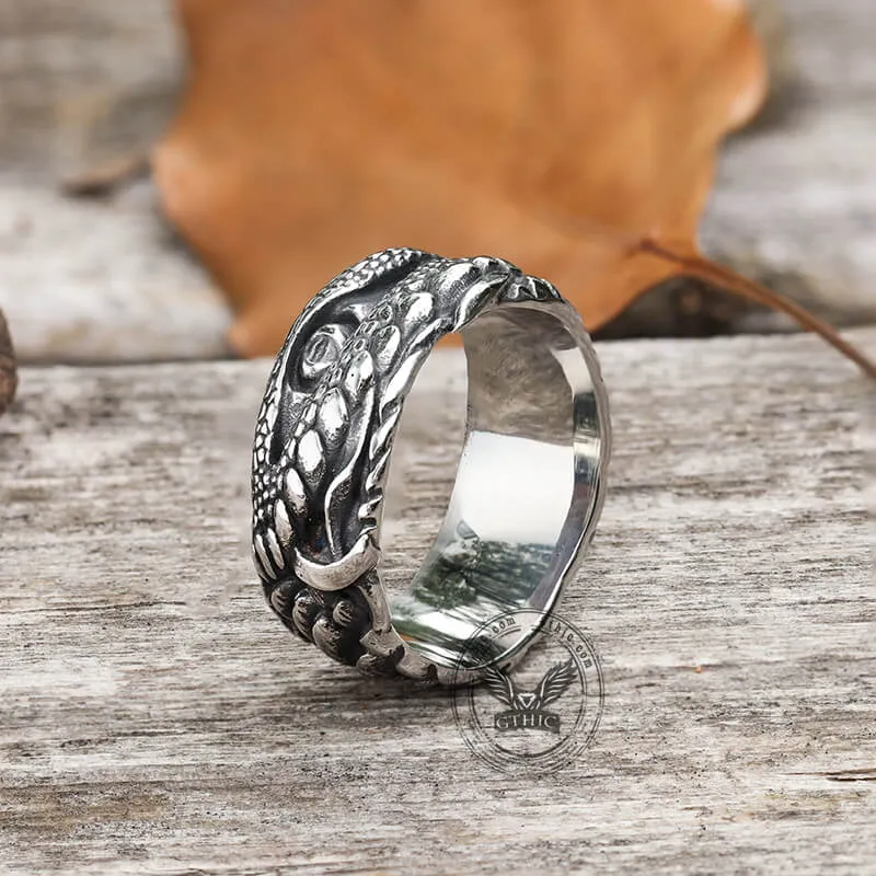 Python Scale Stainless Steel Snake Ring