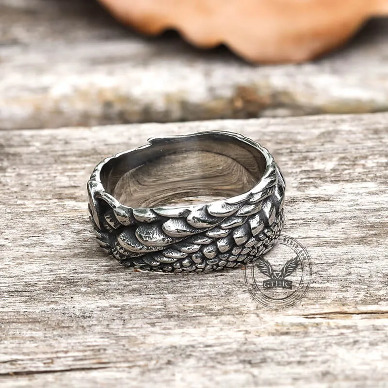 Python Scale Stainless Steel Snake Ring