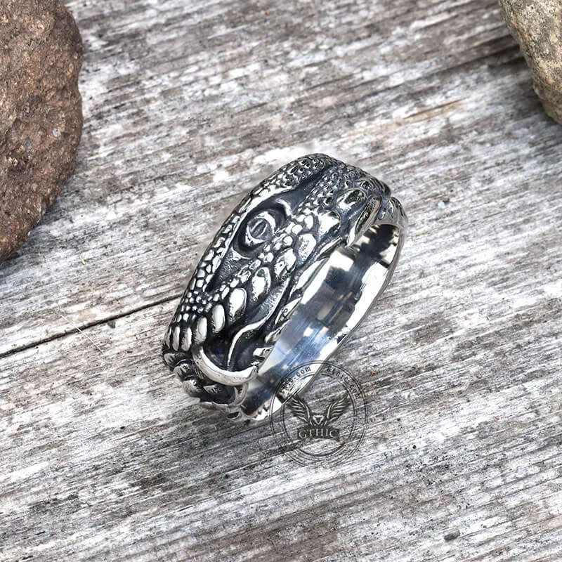 Python Scale Stainless Steel Snake Ring