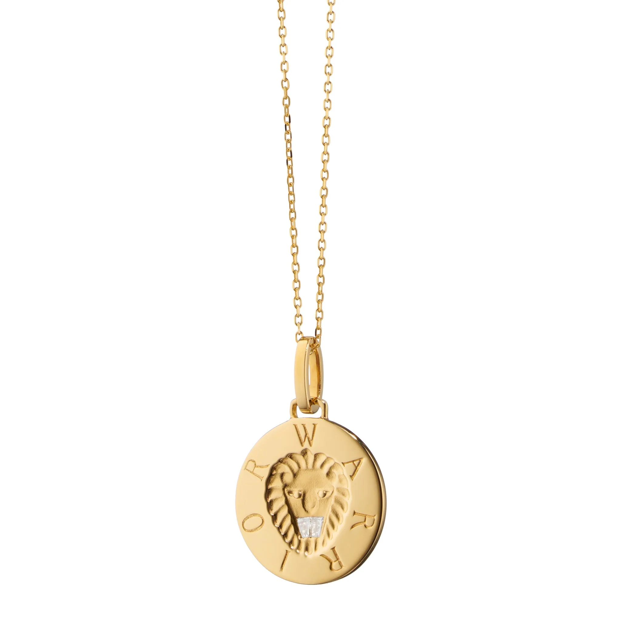 "WARRIOR" LION 18K GOLD INTAGLIO CHARM