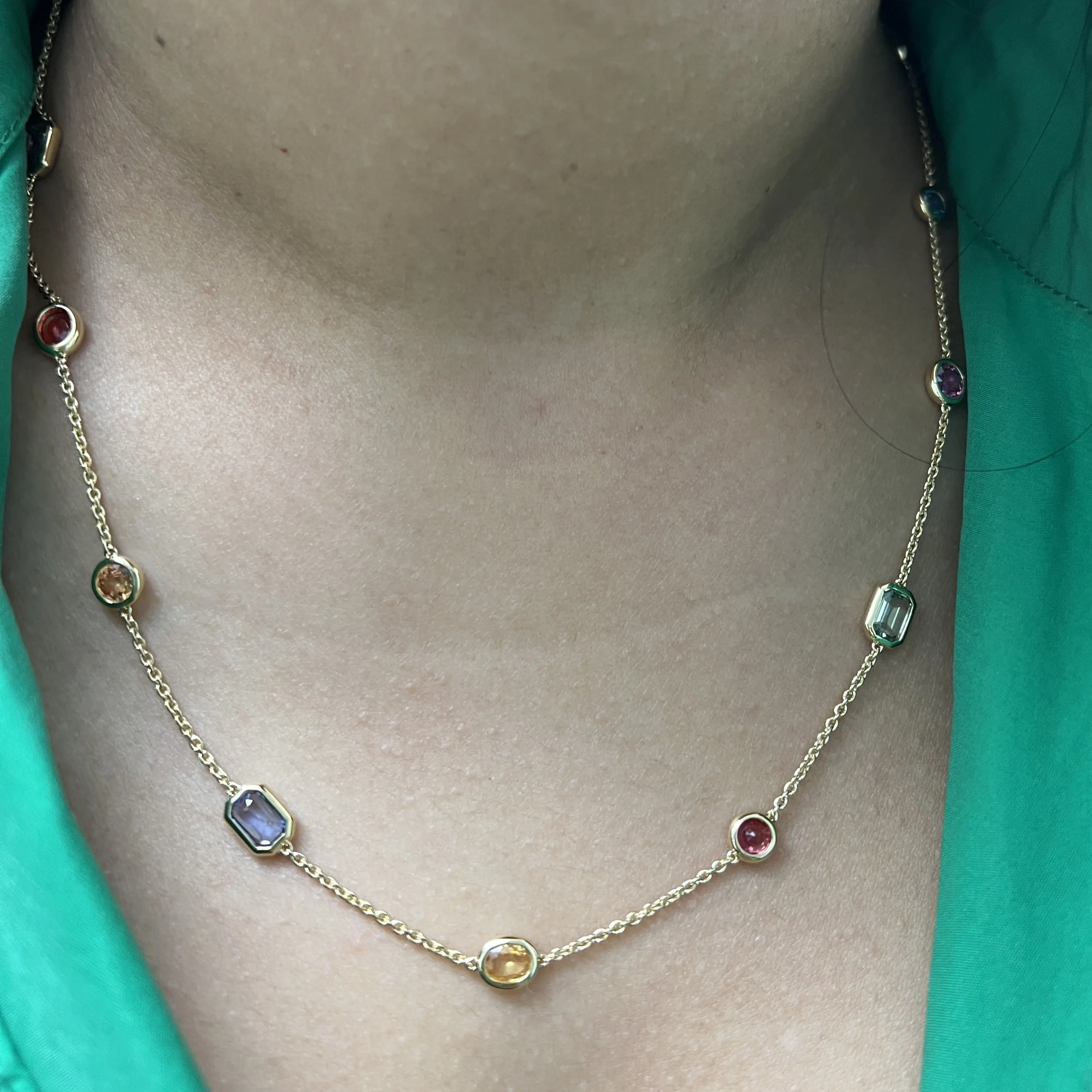 Rainbow Sapphire Necklace