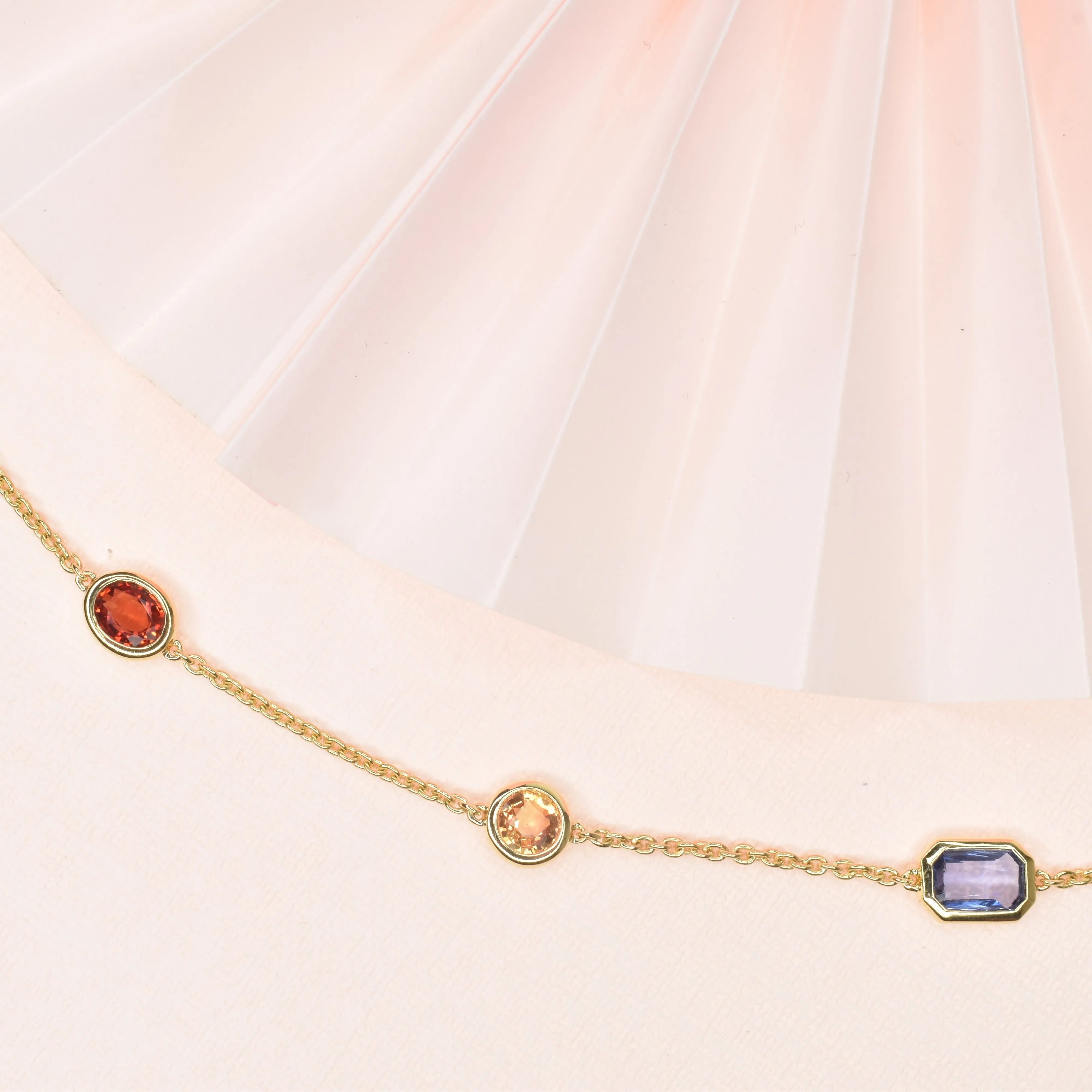 Rainbow Sapphire Necklace