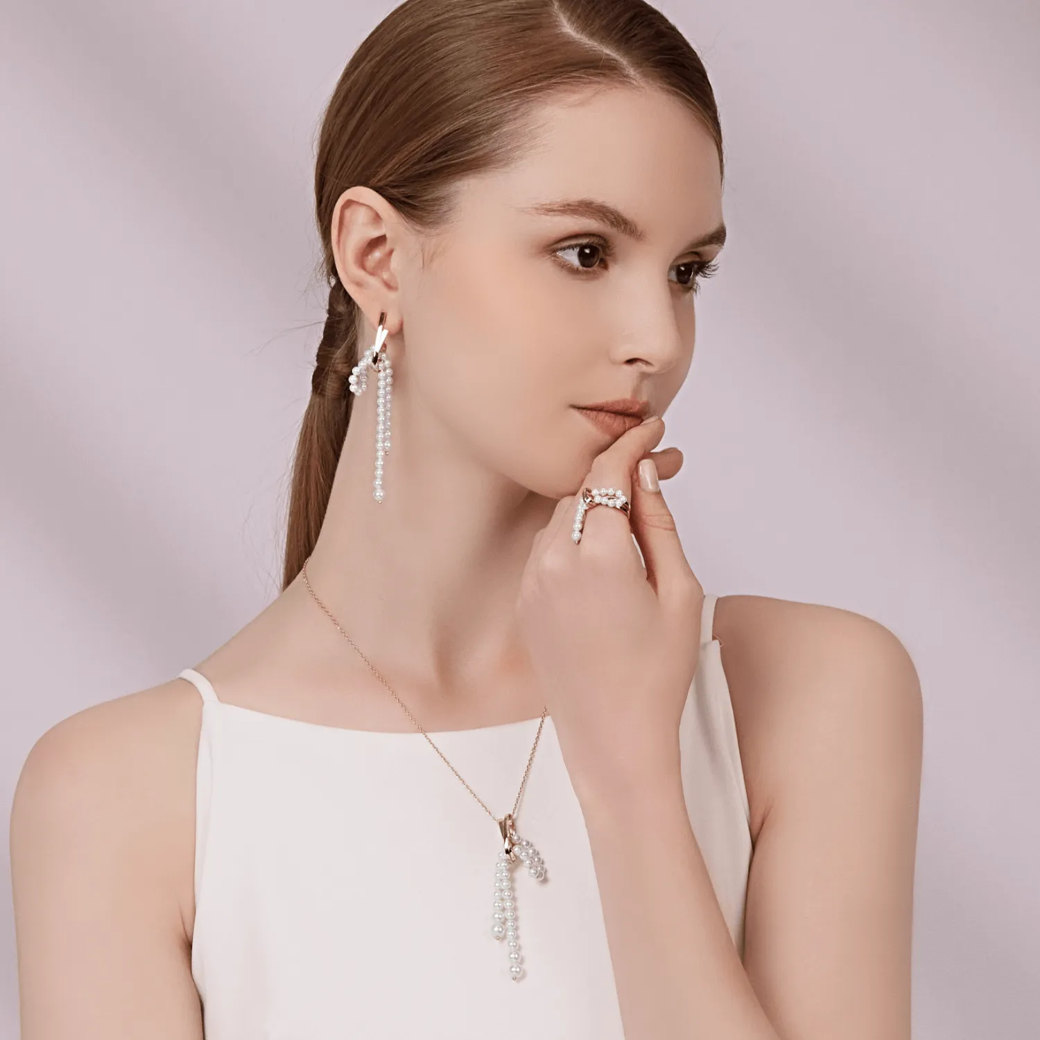 Ribbon Drop Earrings