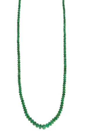 Rich Emerald Bead Necklace