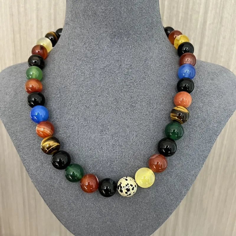 Romantic Universe Dopamine Color Beaded Necklace