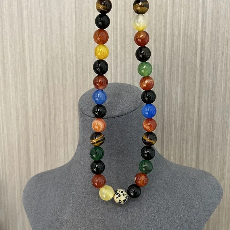 Romantic Universe Dopamine Color Beaded Necklace