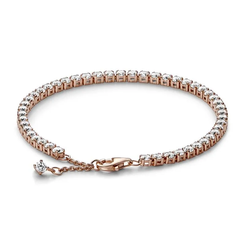 Rose Gold Sparkling Tennis Bracelet