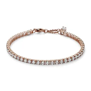 Rose Gold Sparkling Tennis Bracelet