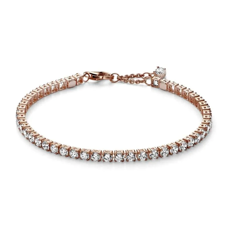 Rose Gold Sparkling Tennis Bracelet