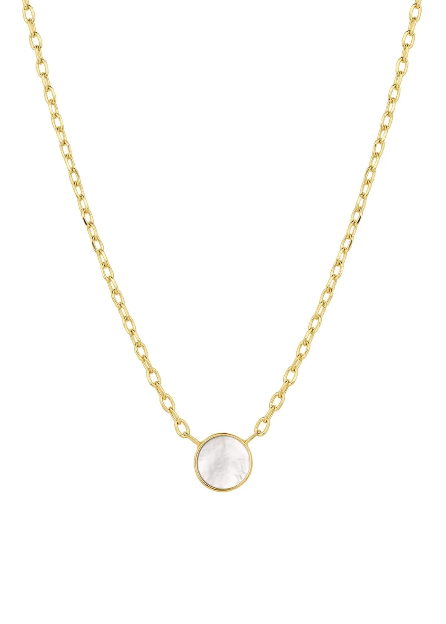Rose Marble Coin Necklace