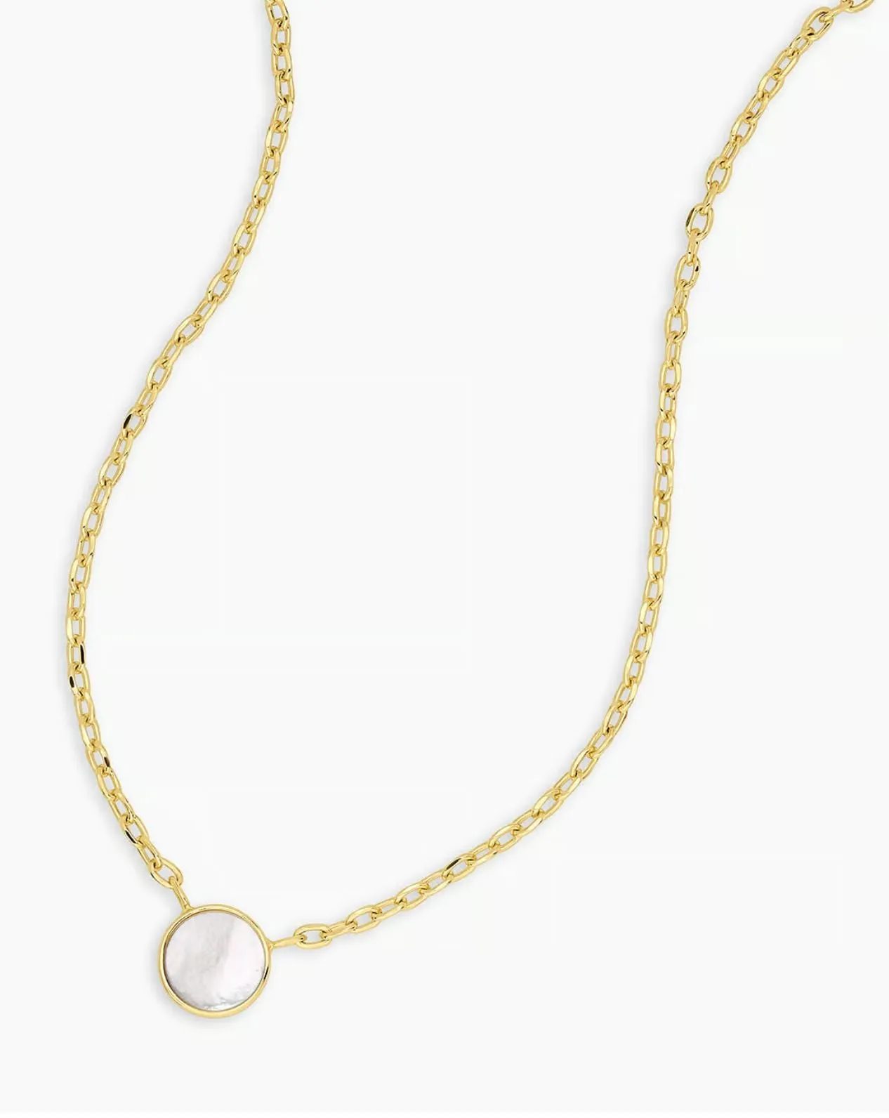Rose Marble Coin Necklace