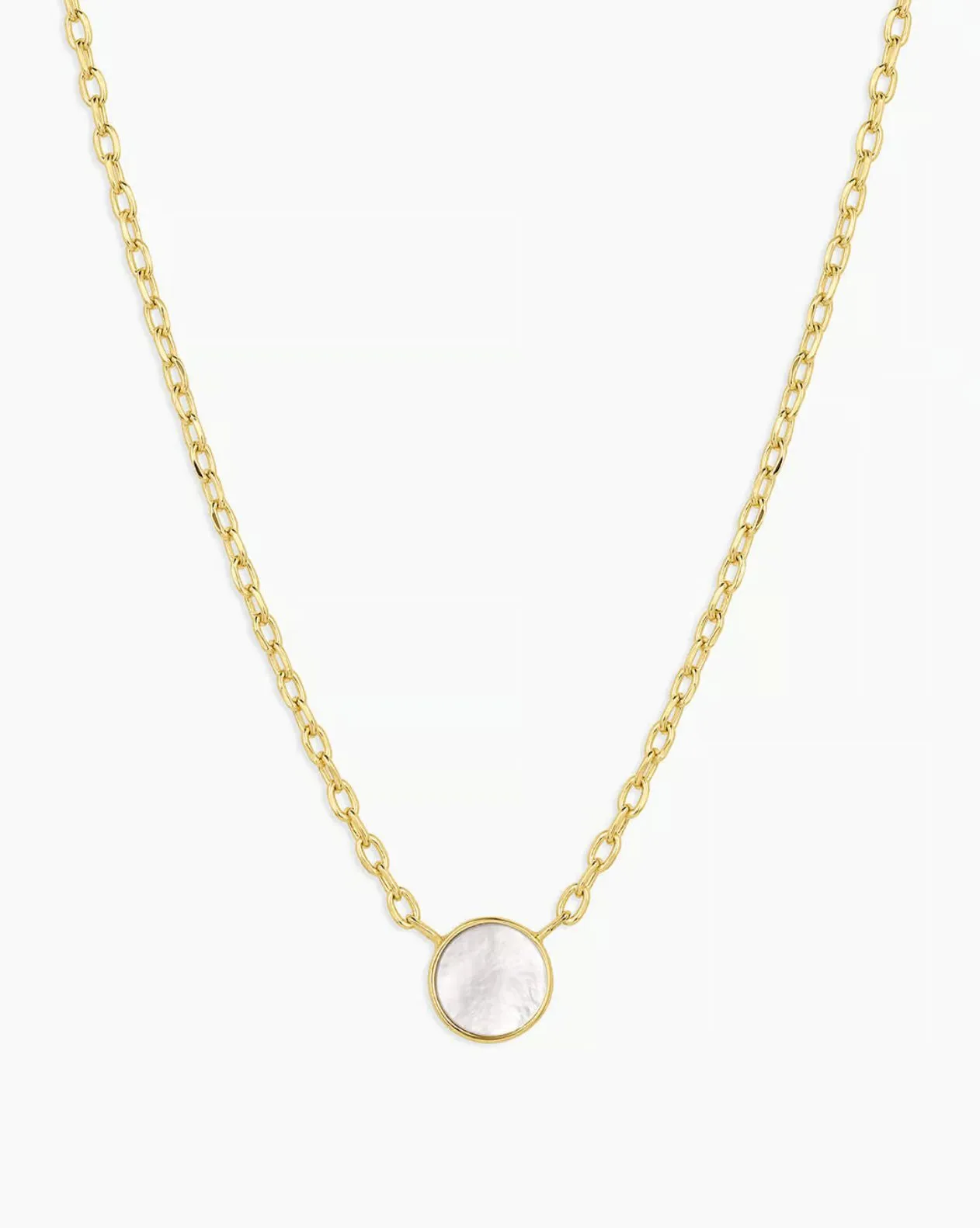 Rose Marble Coin Necklace