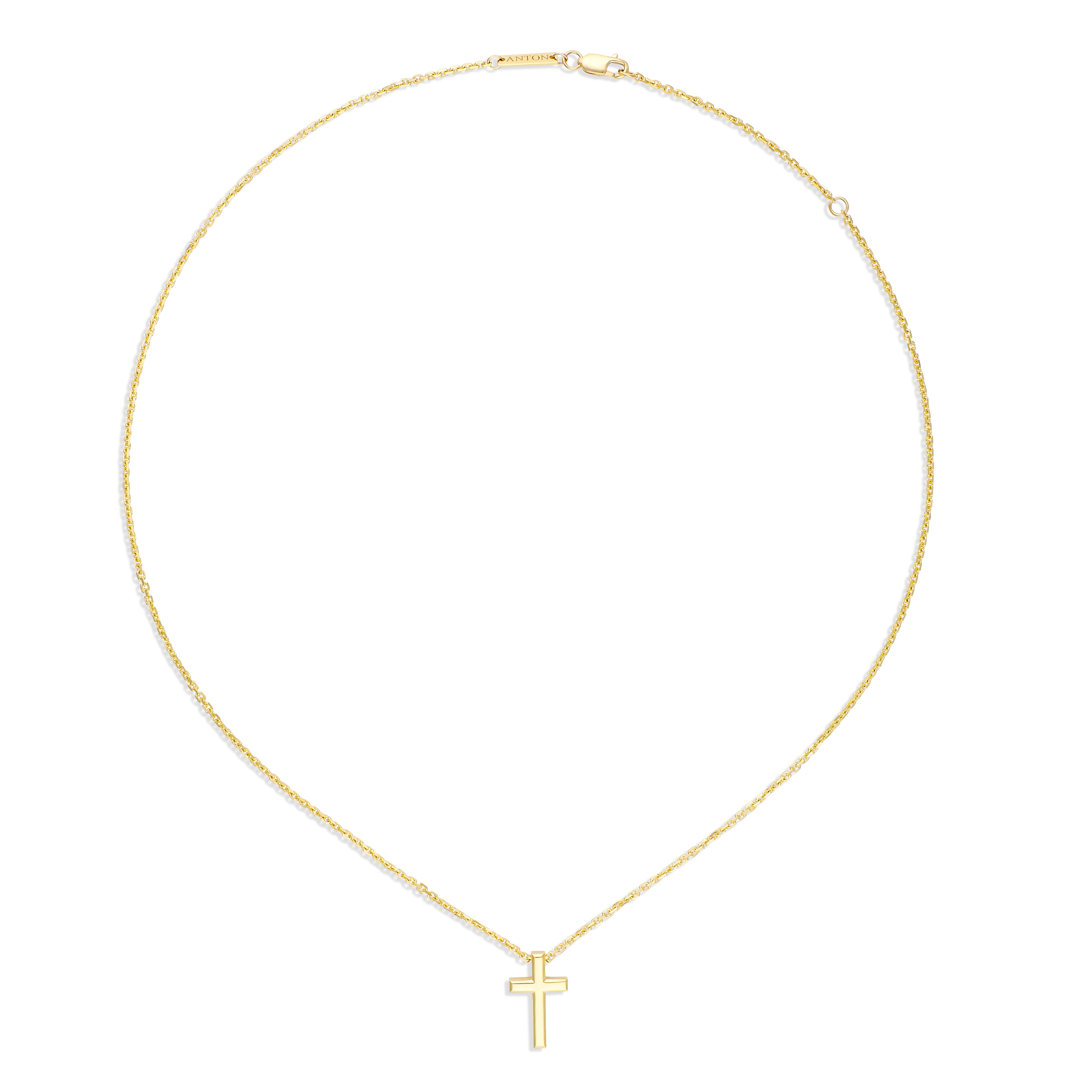 Saint Solid Gold Cross Necklace | Yellow Gold