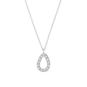 Sander Contour Necklace CZ Steel