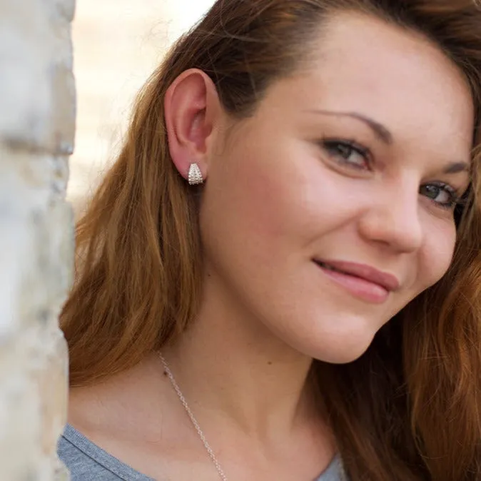 Sea Urchin Wrap Stud Earrings (Silver or Gold)