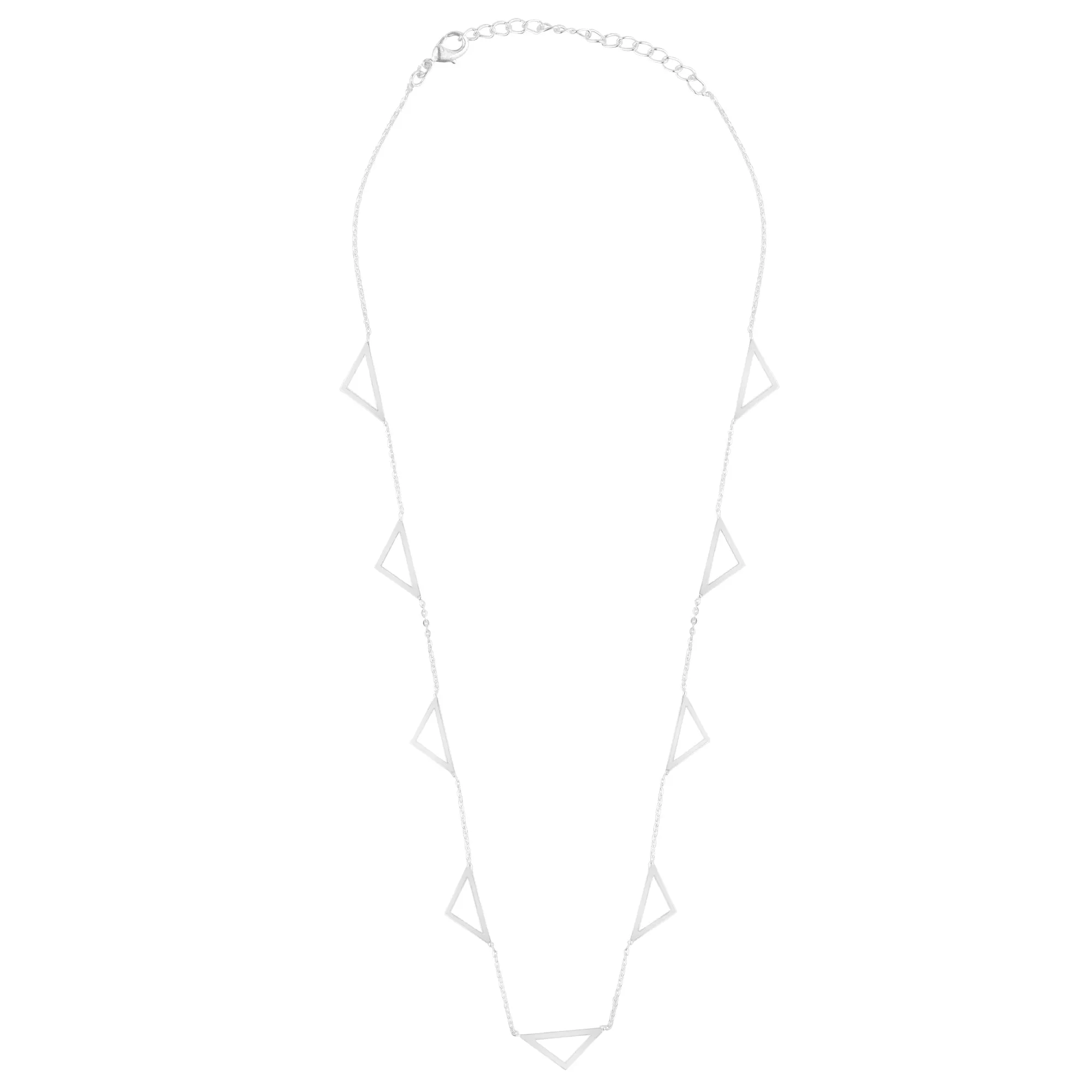 Silver Open Triangle Necklace