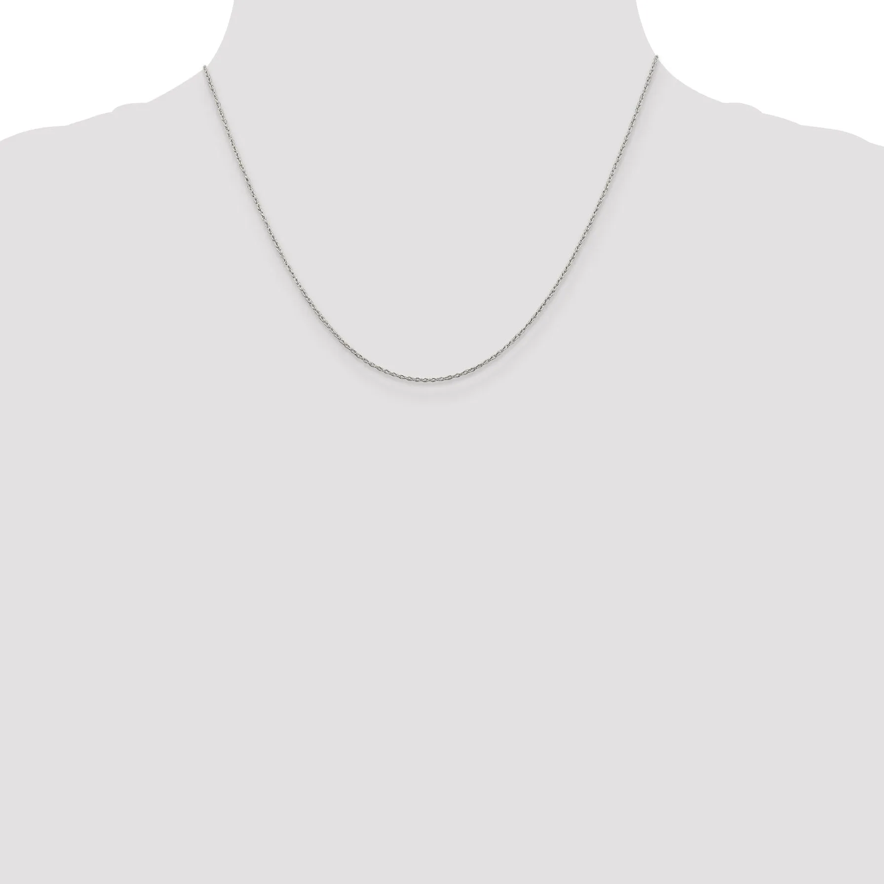 Silver Polished 0.6-mm Fancy Rolo Cable Chain