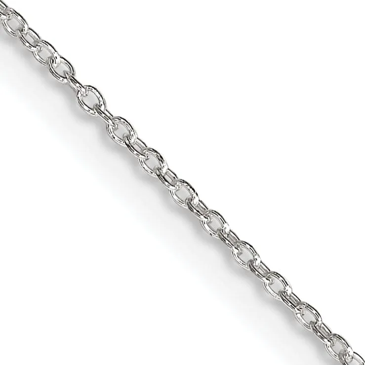 Silver Polished 0.6-mm Fancy Rolo Cable Chain
