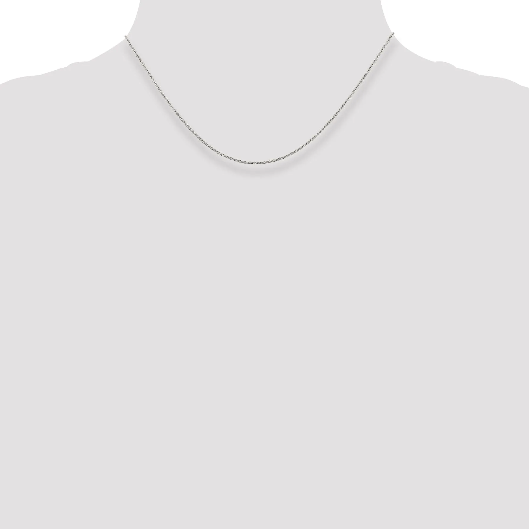 Silver Polished 0.6-mm Fancy Rolo Cable Chain