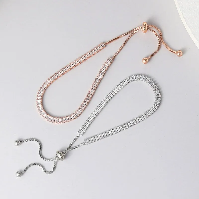 Sparkling Colorful Zircon Bejeweled Tennis Bracelets