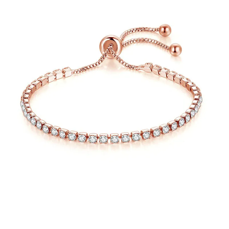 Sparkling Colorful Zircon Bejeweled Tennis Bracelets