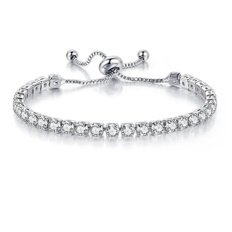 Sparkling Colorful Zircon Bejeweled Tennis Bracelets