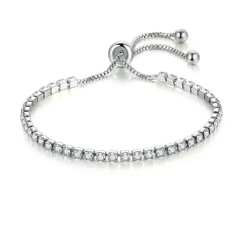 Sparkling Colorful Zircon Bejeweled Tennis Bracelets