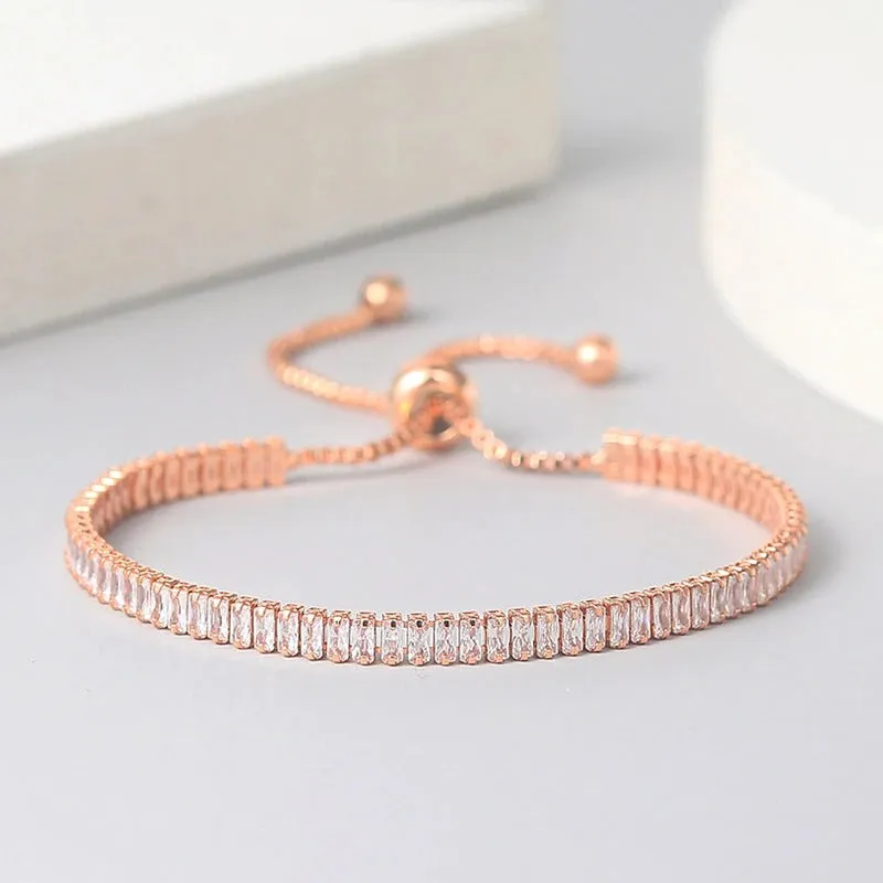 Sparkling Colorful Zircon Bejeweled Tennis Bracelets