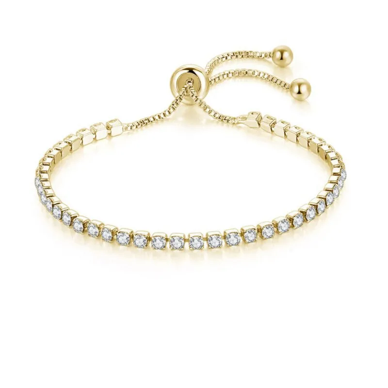 Sparkling Colorful Zircon Bejeweled Tennis Bracelets