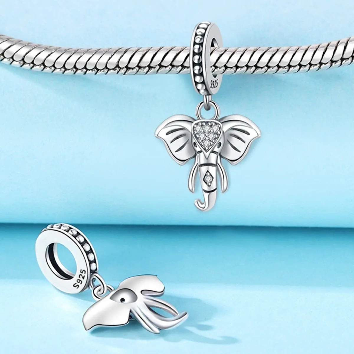 Sparkling Elephant Dangle Charm