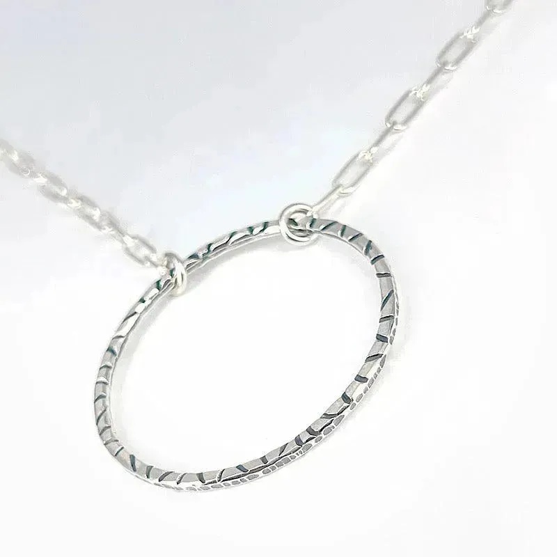 Sterling Silver Circle Necklace