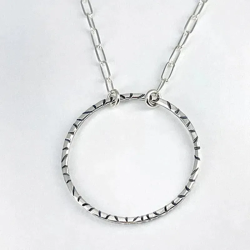 Sterling Silver Circle Necklace