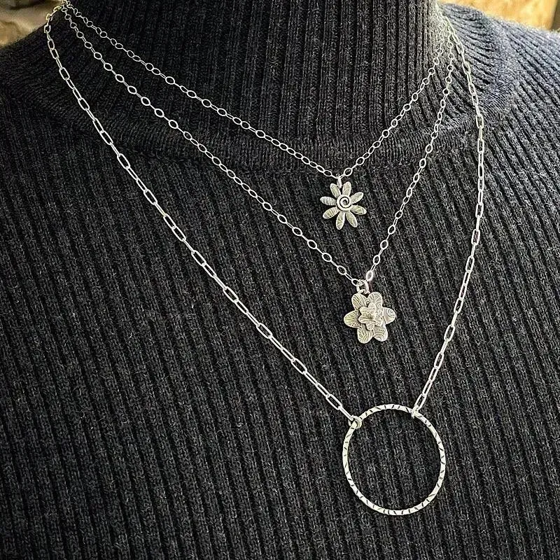 Sterling Silver Circle Necklace