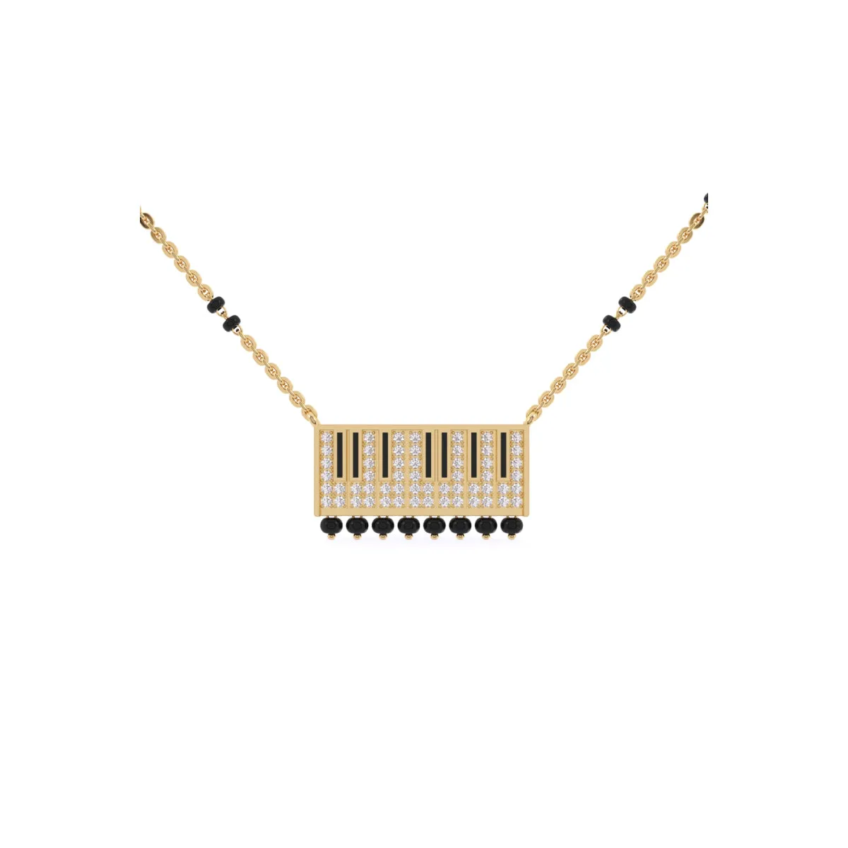 Stunning Round Cluster Diamond Mangalsutra