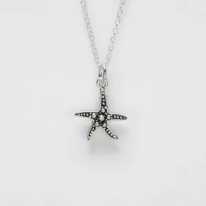 Stunning Sterling Silver Starfish Pendant Necklace - Perfect for Sea Lovers