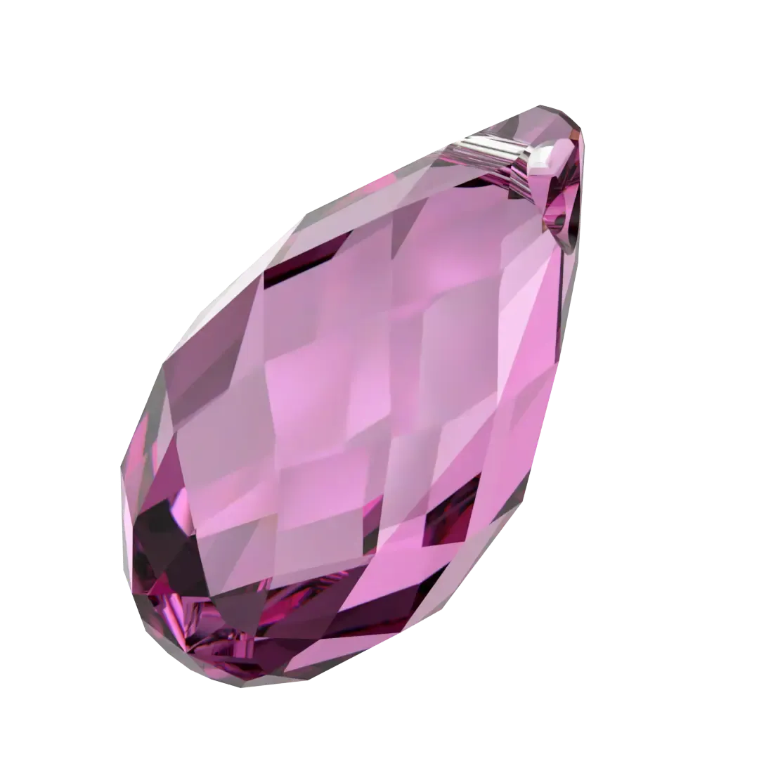 Swarovski Pendants Briolette (6010) Dark Rose