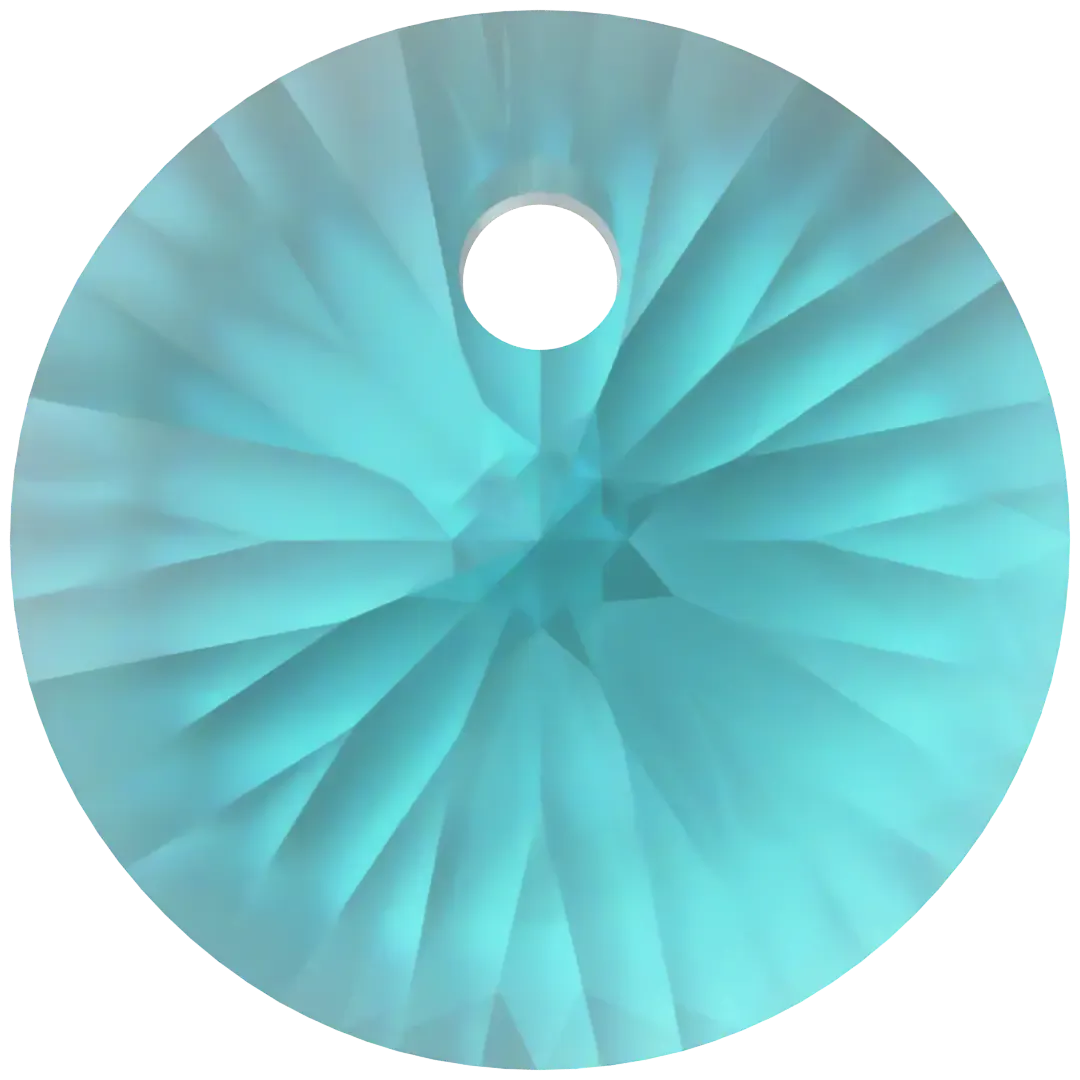 Swarovski Pendants Xilion Round (6428) Blue Zircon