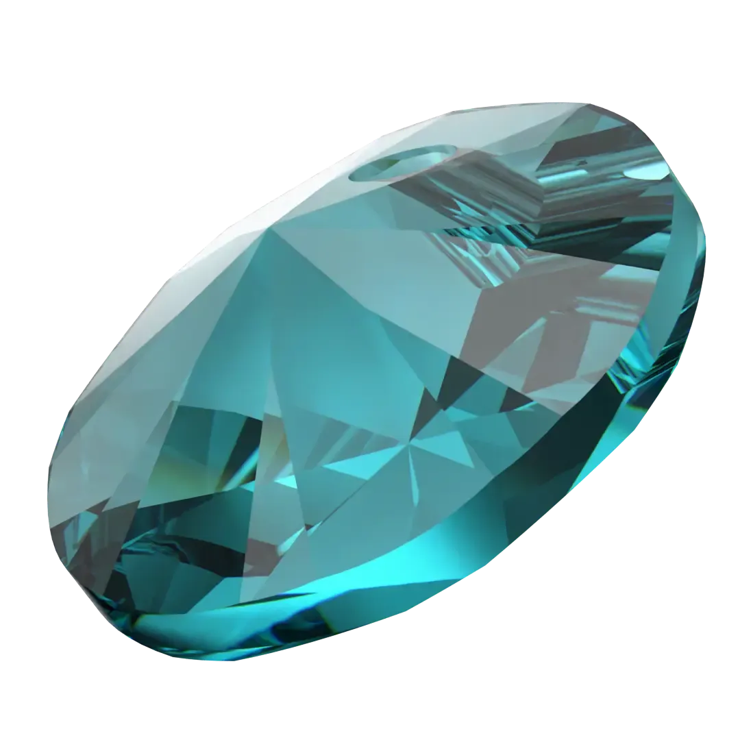 Swarovski Pendants Xilion Round (6428) Blue Zircon