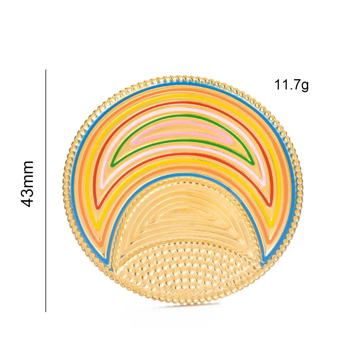 TEEK - Color Oil Drop Geometric Large Ring