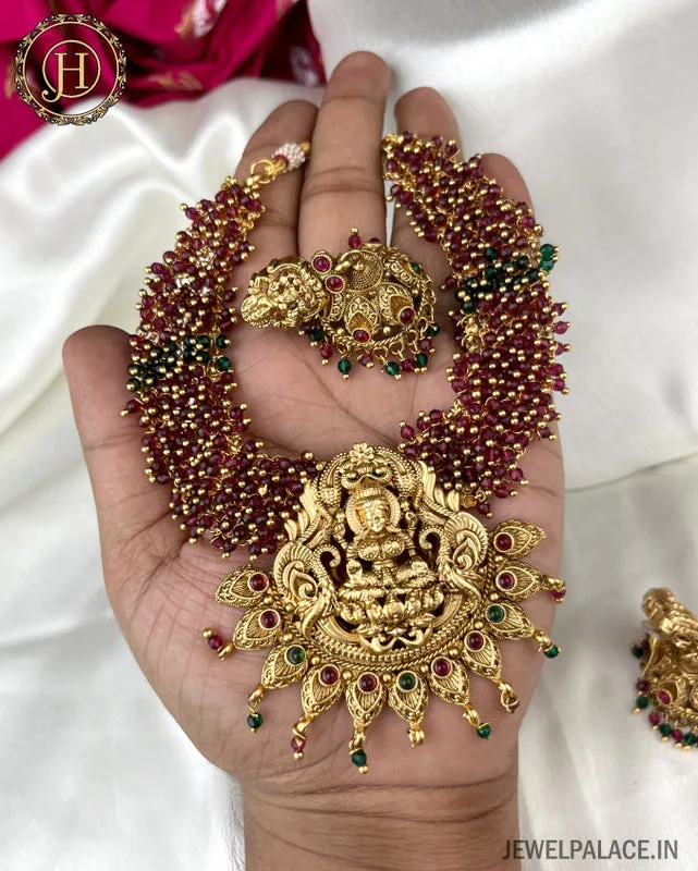 Temple Design Antique Gold Plated Premium Necklace JH3184