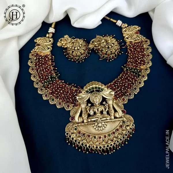 Temple Design Antique Gold Plated Premium Necklace JH3187