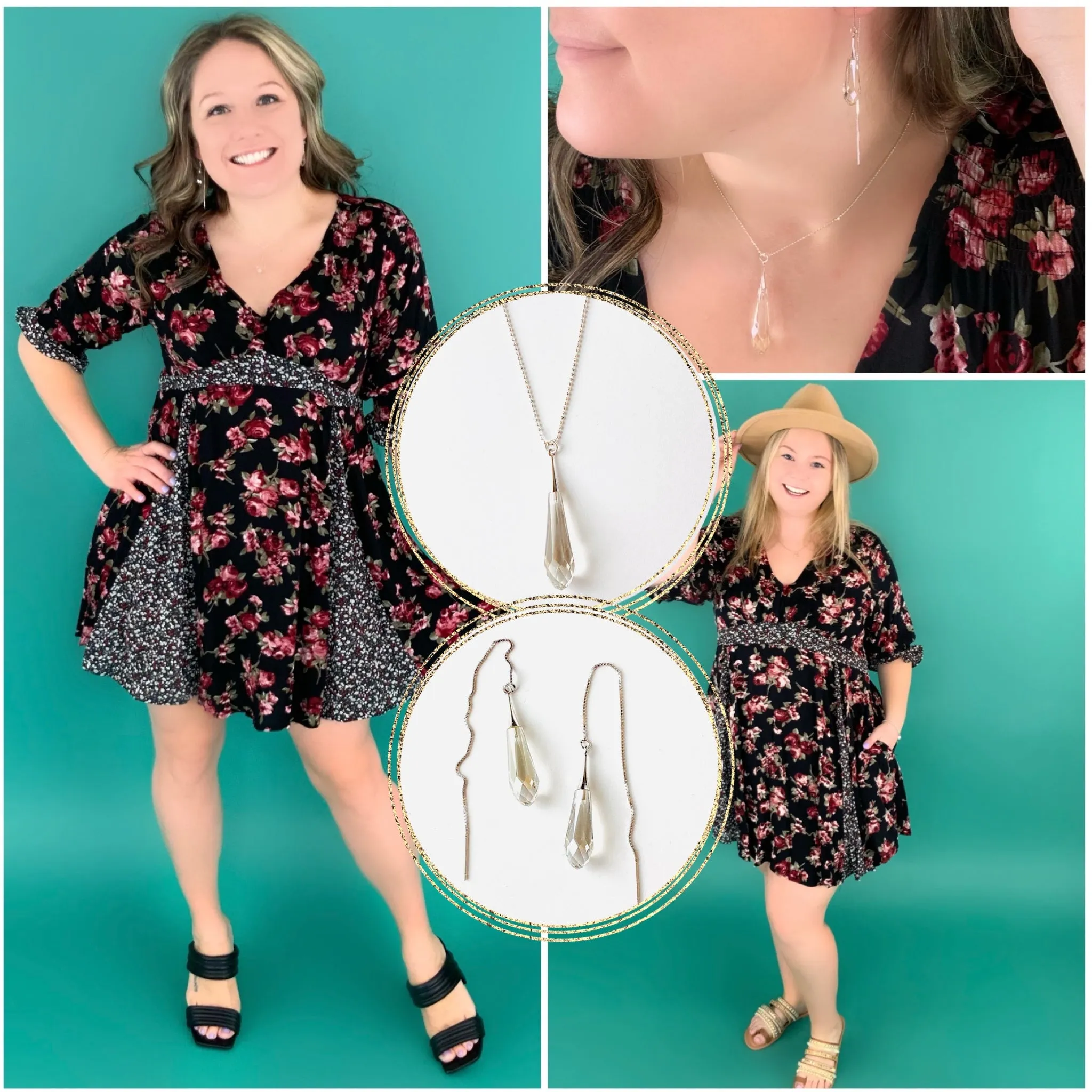 Trumpet Necklace in Silver Shade