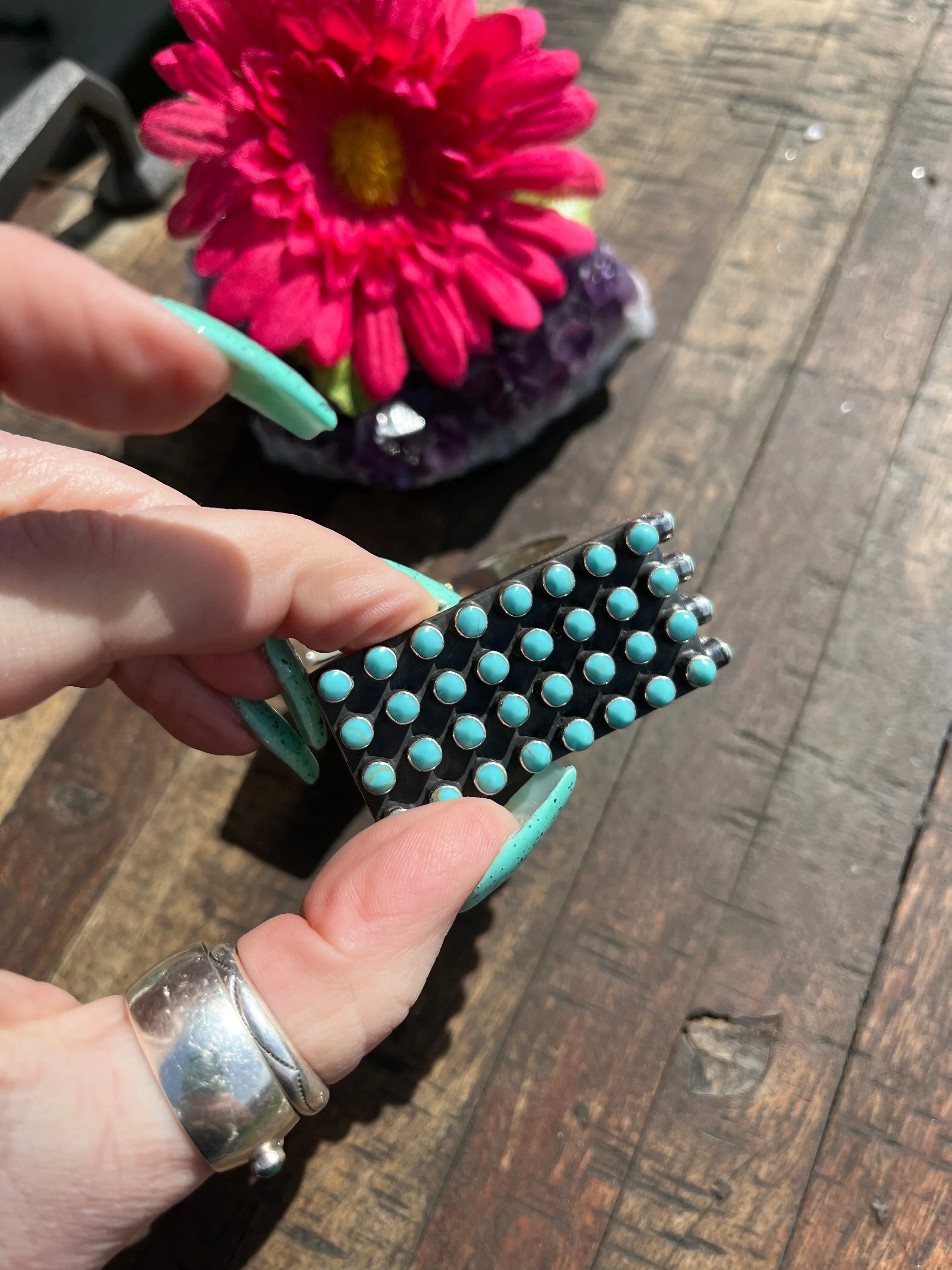 Turquoise Rectangle Cuff