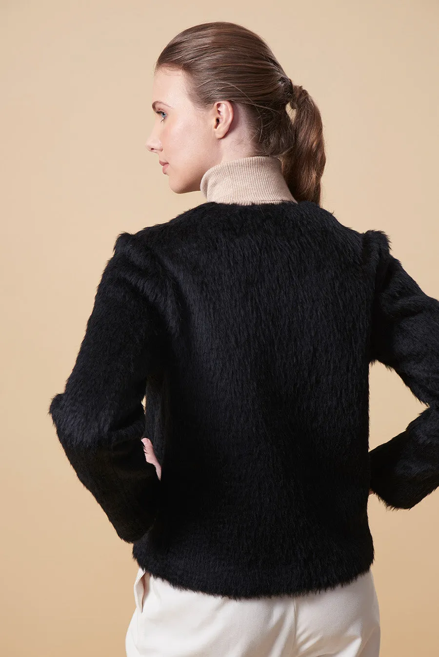 Unminuto Coat Baby Alpaca & Wool Color Black