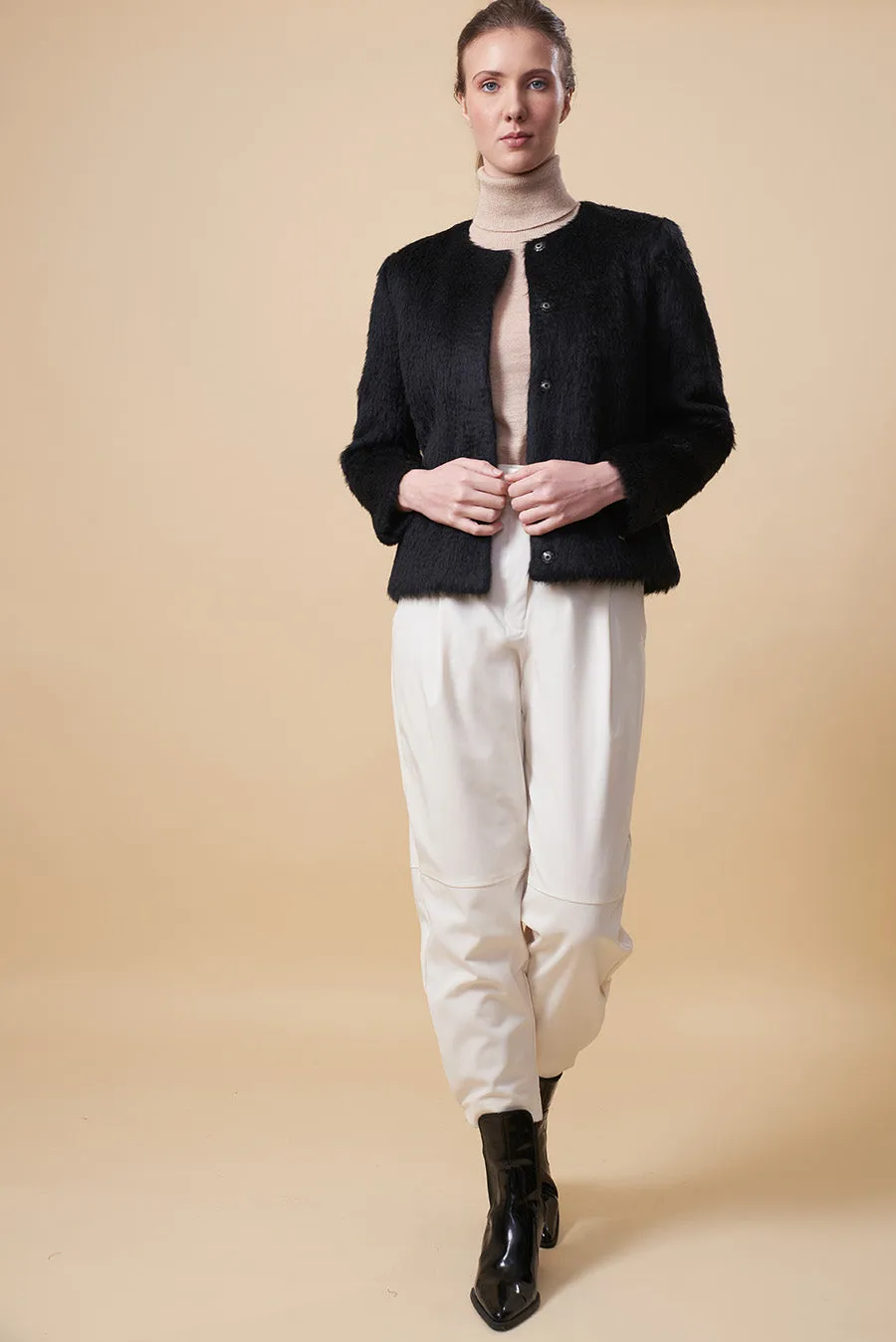 Unminuto Coat Baby Alpaca & Wool Color Black